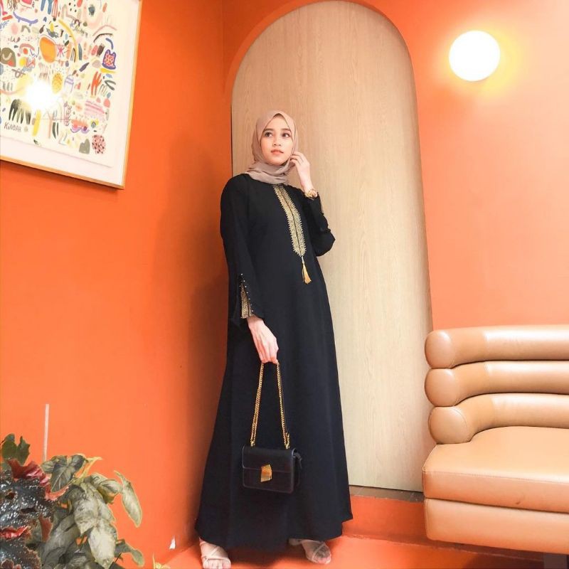 Gamis Arab Syari Asdf Dubai Heidy (nissa sabyan) Abaya Terlaris OOTD Kualitas Terjamin Termurah