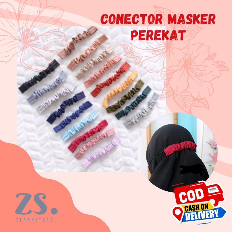 Konektor Strap Tali Pengait Sambungan Masker Bahan Perekat Hijab Jilbab Wanita Connector Conector Co