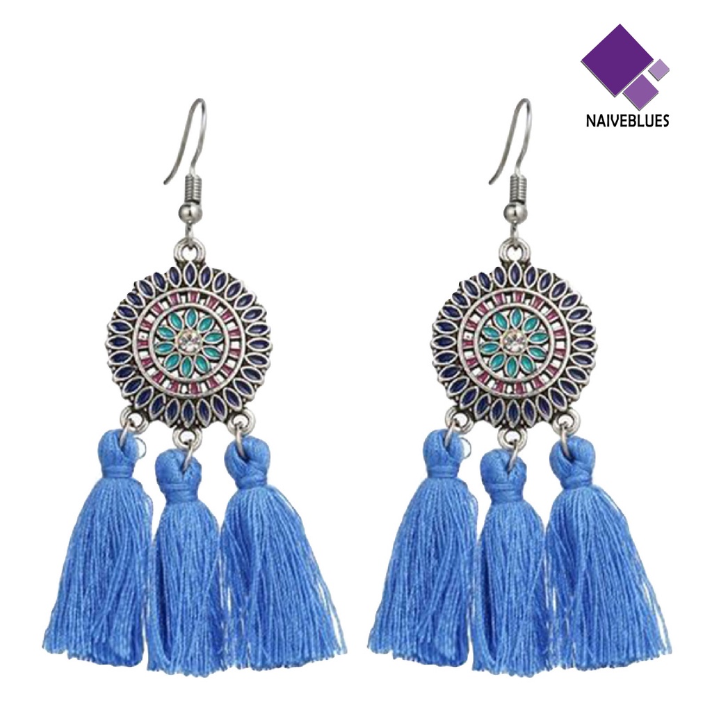 Anting Menjuntai Bentuk Bunga Matahari Bahan Alloy Gaya Bohemian Untuk Hadiah Ulang Tahun