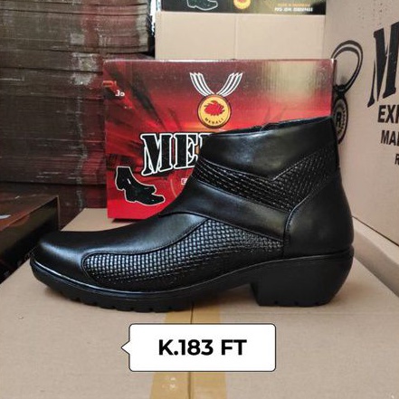 Sepatu kulit pria PDH boots Polri TNI security guard PNS sepatu kerja formal tampil lebih keren