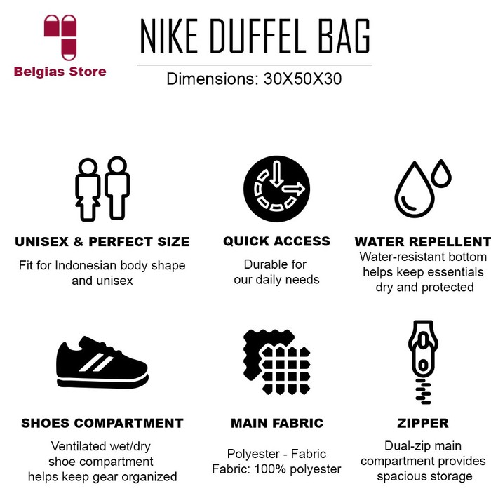 Nike Blue String Travelbag / Tas Olahraga / Tas Nike / Tas Fitness