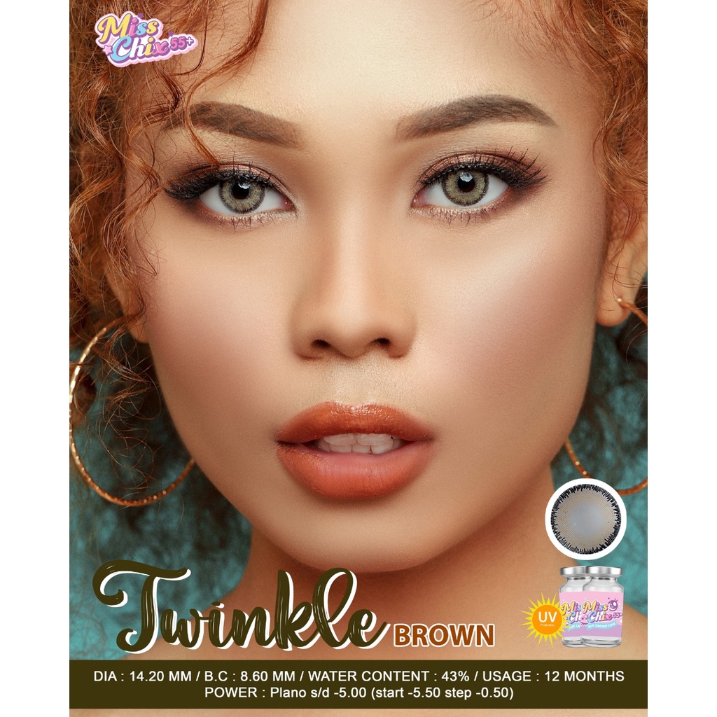 Softlens MISSCHIX TWINKLE ( TERESA ) BROWN Normal hingga Minus -5.00