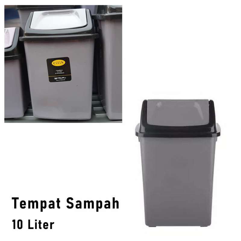 Jual Tempat Sampah Segi 10 Liter Tutup Goyang Komet Star Keranjang Sampah Tong Sampah 2029