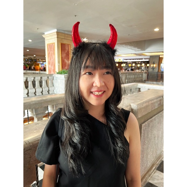 BANDO DEVIL / BANDO IBLIS / BANDO HALLOWEEN tanduk bulu / headband Cosplay