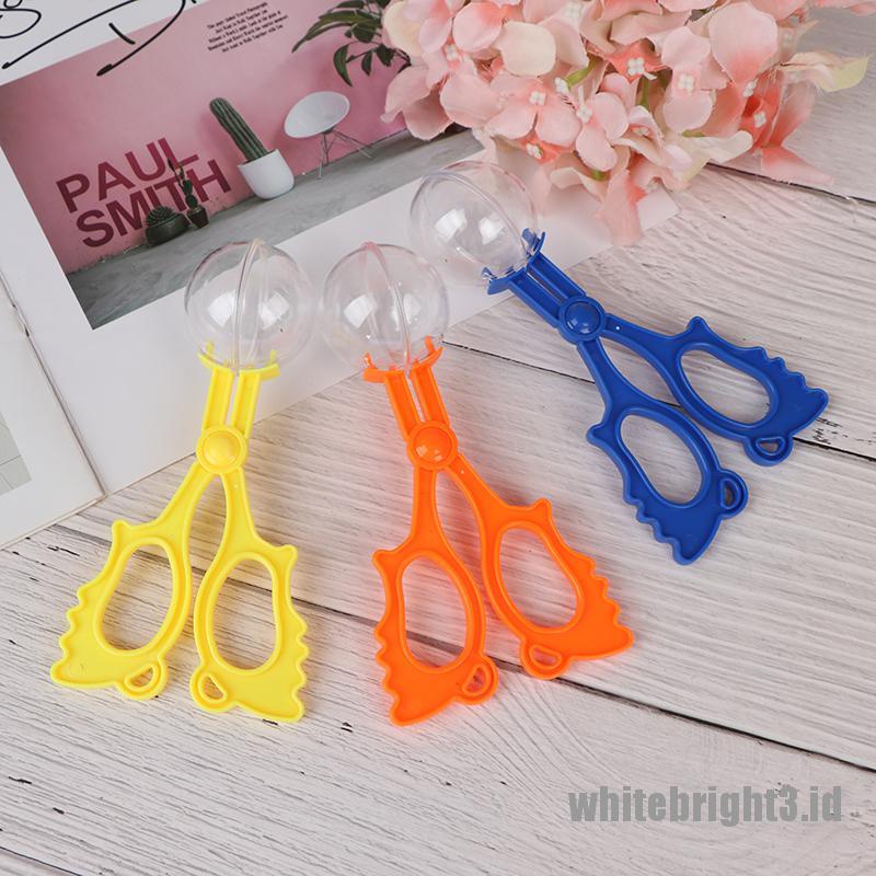 (white3) 1pc Gunting Penjepit / Penangkap Serangga Bahan Plastik Untuk Anak