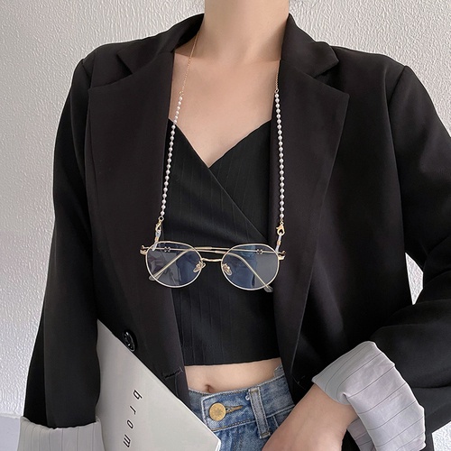 2022 Rantai Kacamata Gantung Anti Hilang / slip Hias Mutiara Gaya Korea Untuk Wanita