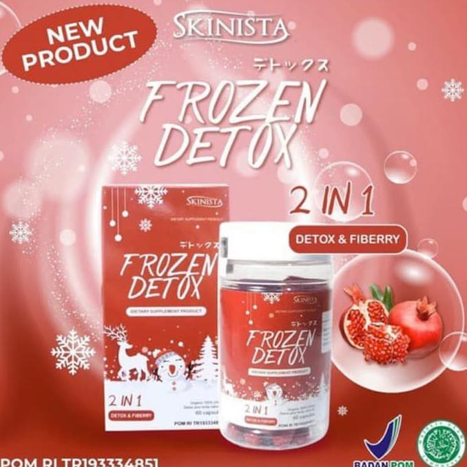 BPOM Skinista Frozen 2in1 Detox & Fiberry 60 capsule / kapsul