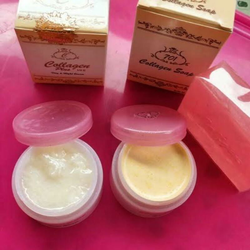 Collagen Cream Day Night / Cream Collagen Siang Malam dan sabun