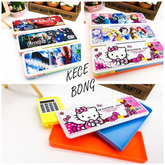 

Pensil case 8863 plus kalkulator / tempat pensil karakter kartun. duta fresh