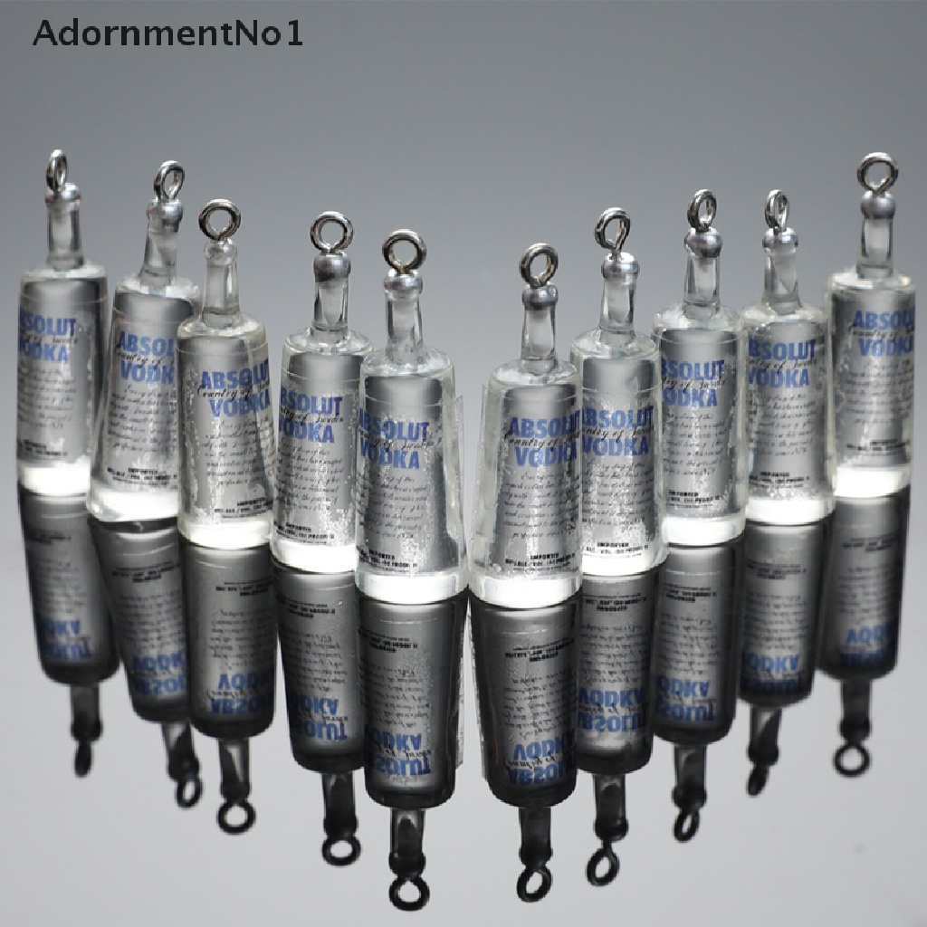 (AdornmentNo1) 10pcs / Set Gantungan Kunci Bentuk Botol Air Untuk Aksesoris Handphone DIY