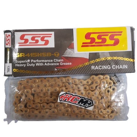 RANTAI SSS CHAIN GOLD EMAS GR415HSBT-120L 415HSBX120L 415HSB X 120 L JAMINAN ORIGINAL SSS PARTS