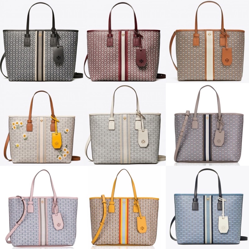 Tory Burch Gemini Link Canvas Applique Tote (Large)