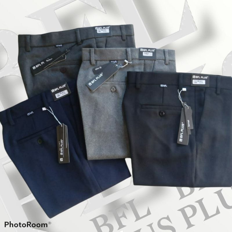 Celana Kantor Pria Slim Fit Wol 27 38 Merk BFL PLUS 100 % ORIGINAL / Celana Formal Wol Pria / Celana