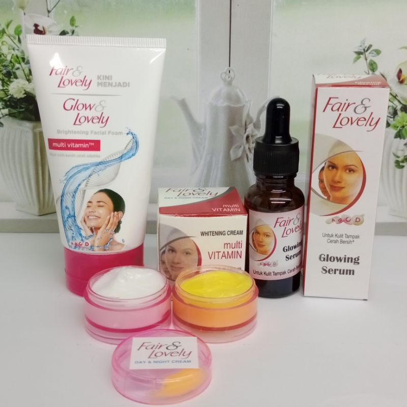 4in1 Cream Fair Lovely l(Paket FF + Krim Susun + Serum)