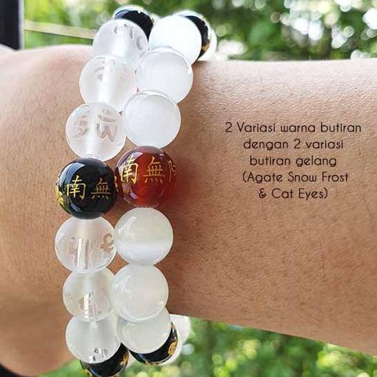 

Gelang Spiritual Amituofo (Snow Frost & Cat Eye Stone) (GB04)