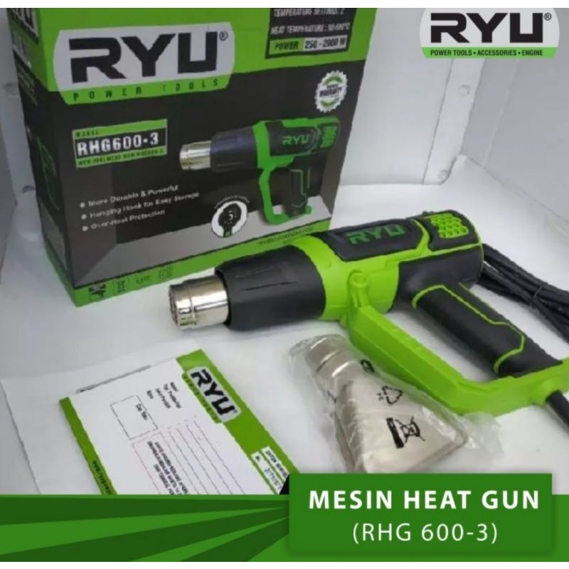 Heat Gun Hot Gun RYU RHG 600-3 Mesin Pemanas