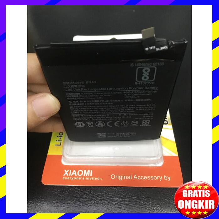 ACC HP BATERAI XIAOMI REDMI NOTE 4X BN43 4000MAH ORIGINAL PACKING KERTAS