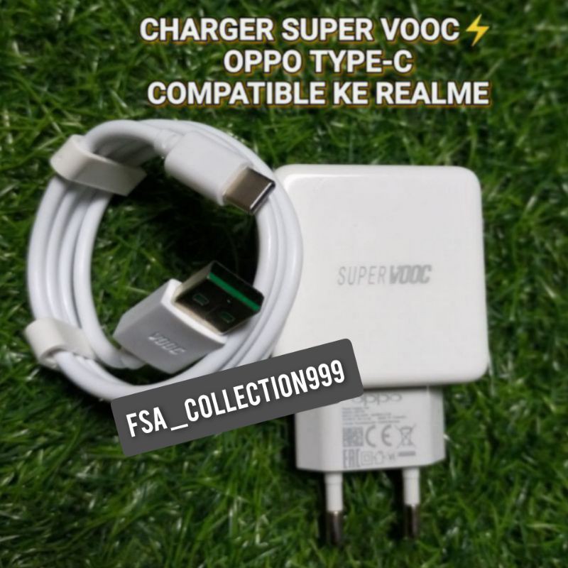 Charger realme type C SUPER VOOC realme X/ XT/ X2/ 5 pro/ 7/ 7i/ Realme 8/ C25 [USB-C 20W] flash Charger