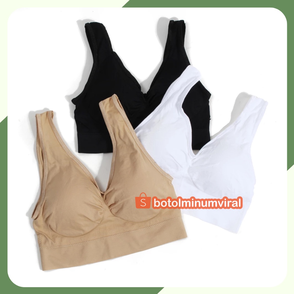 Genie Bra Premium Classic BH Sport bra Olahraga Isi 3 PCS Sexy linger Premium