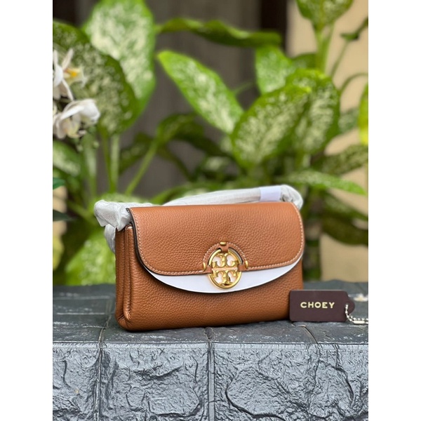 Tory Burch Miller Wallet Crossbody Light Umber