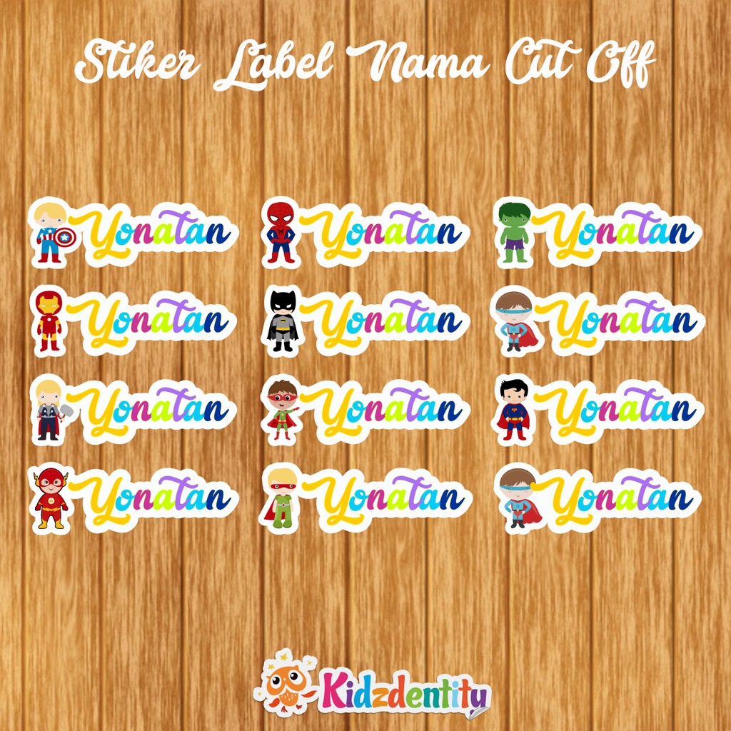 

STIKER NAMA CUT OFF CUTE HERO