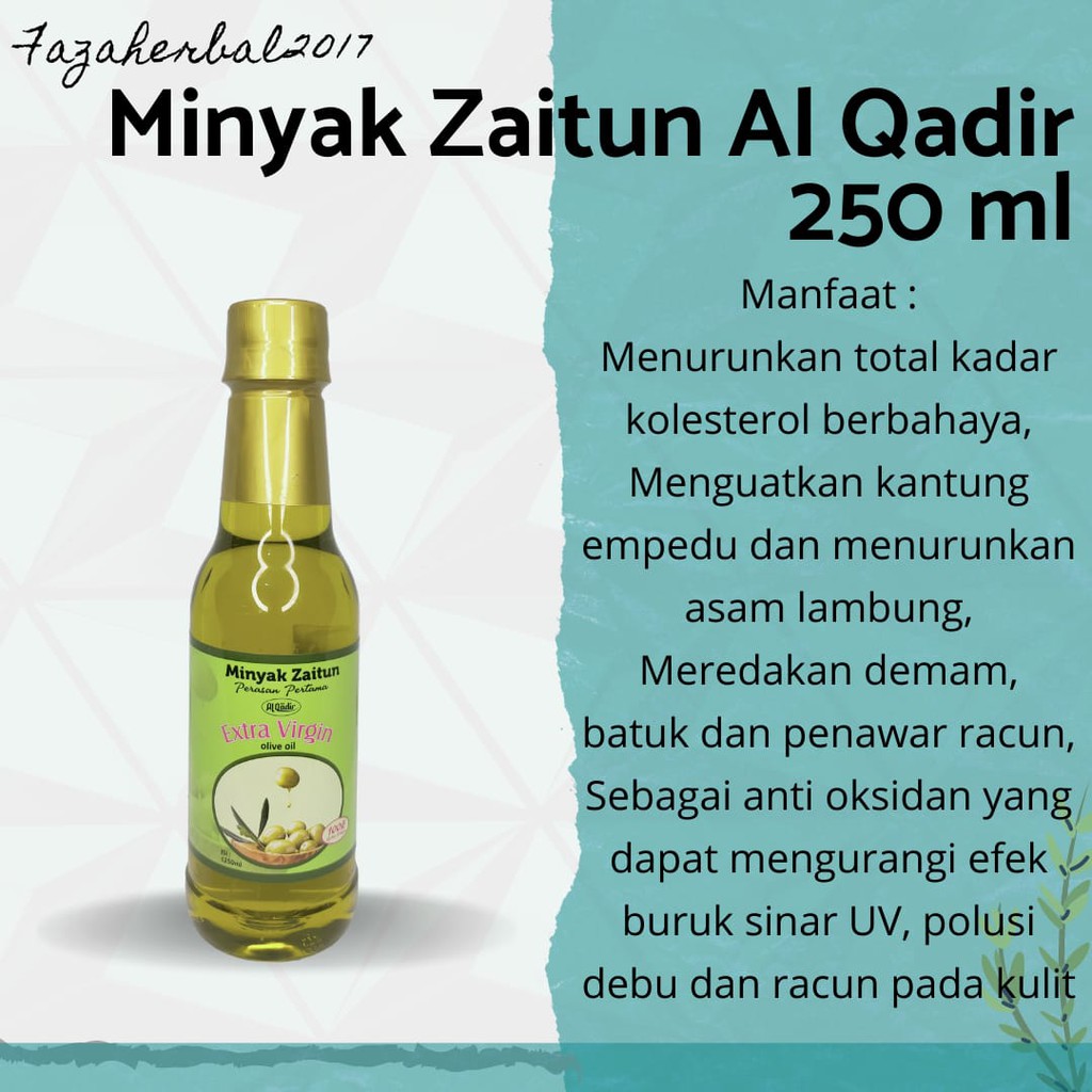 Minyak Zaitun Extra Virgin 250 ml Al Qadir