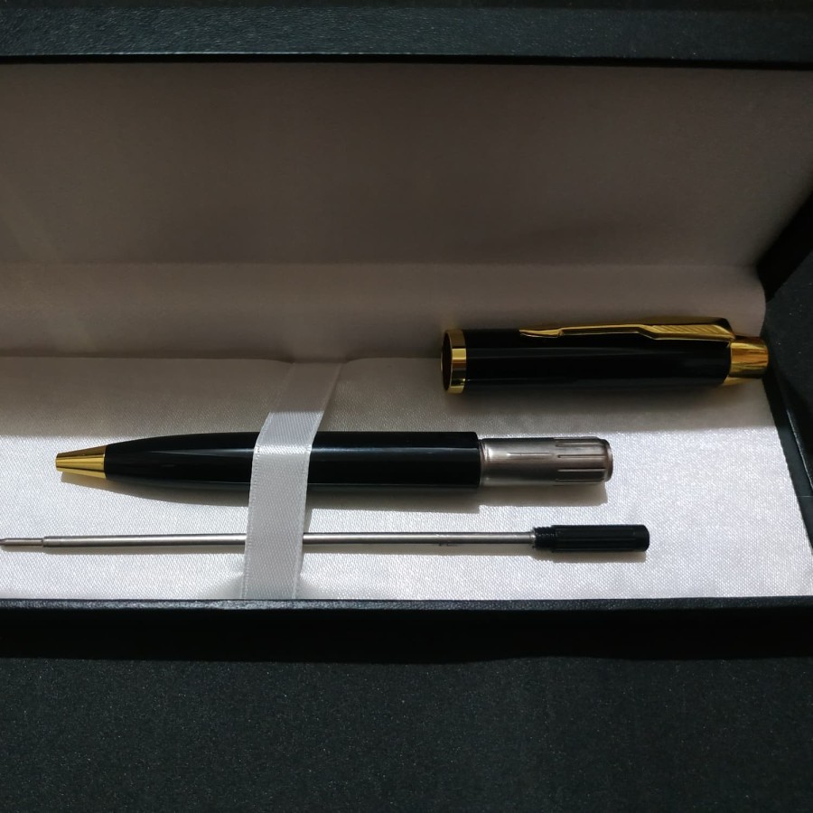

PS-Pen Promosi Metal Ballpoint TW 250 LQ Black Gold Trim Klip Emas