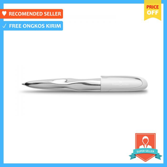 

Pulpen - Faber Castell Nice Pen Shiny Chromed White Ballpoint Pen - Alat Tulis