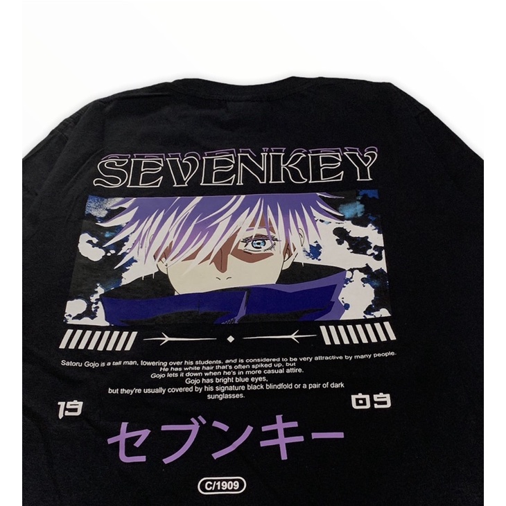 Kaos Katun SEVENKEY X NEXT TIME ORIGINAL BRAND BANDUNG (jujutsi)