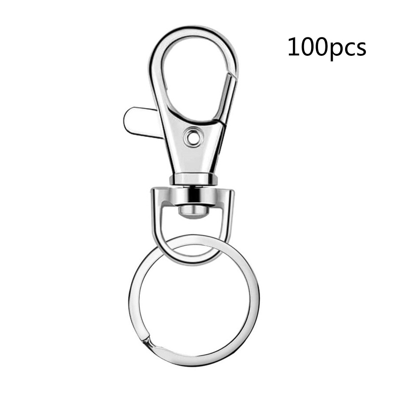 SIY  100Pcs Alloy Lobster Clasps Hooks with Jump Rings DIY Jewelry Making Keychain