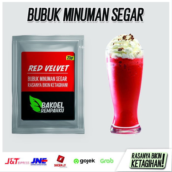 Jual Red Velvet Minuman Segar Bubuk Red Velvet Powder Red Velvet Sachet