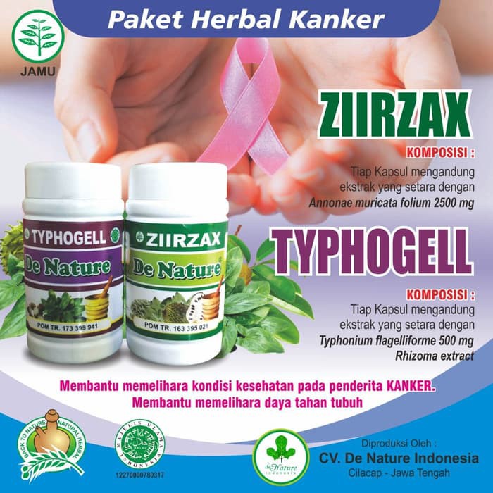 

Herbal Kanker Kapsul Ziirzax Typhogell Paket 1 Minggu