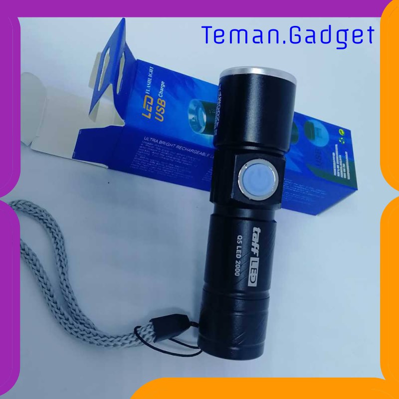 TG-IE191 TaffLED Senter LED Mini USB Rechargeable Q5 LED 2000 Lumens