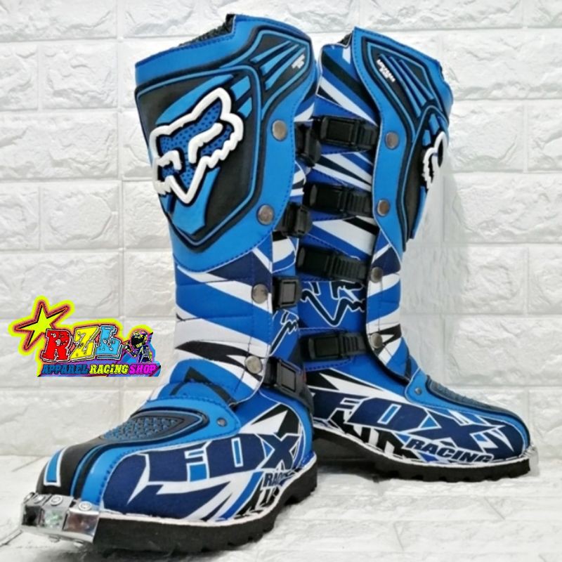 Sepatu Cross Trail MX Boots Blue