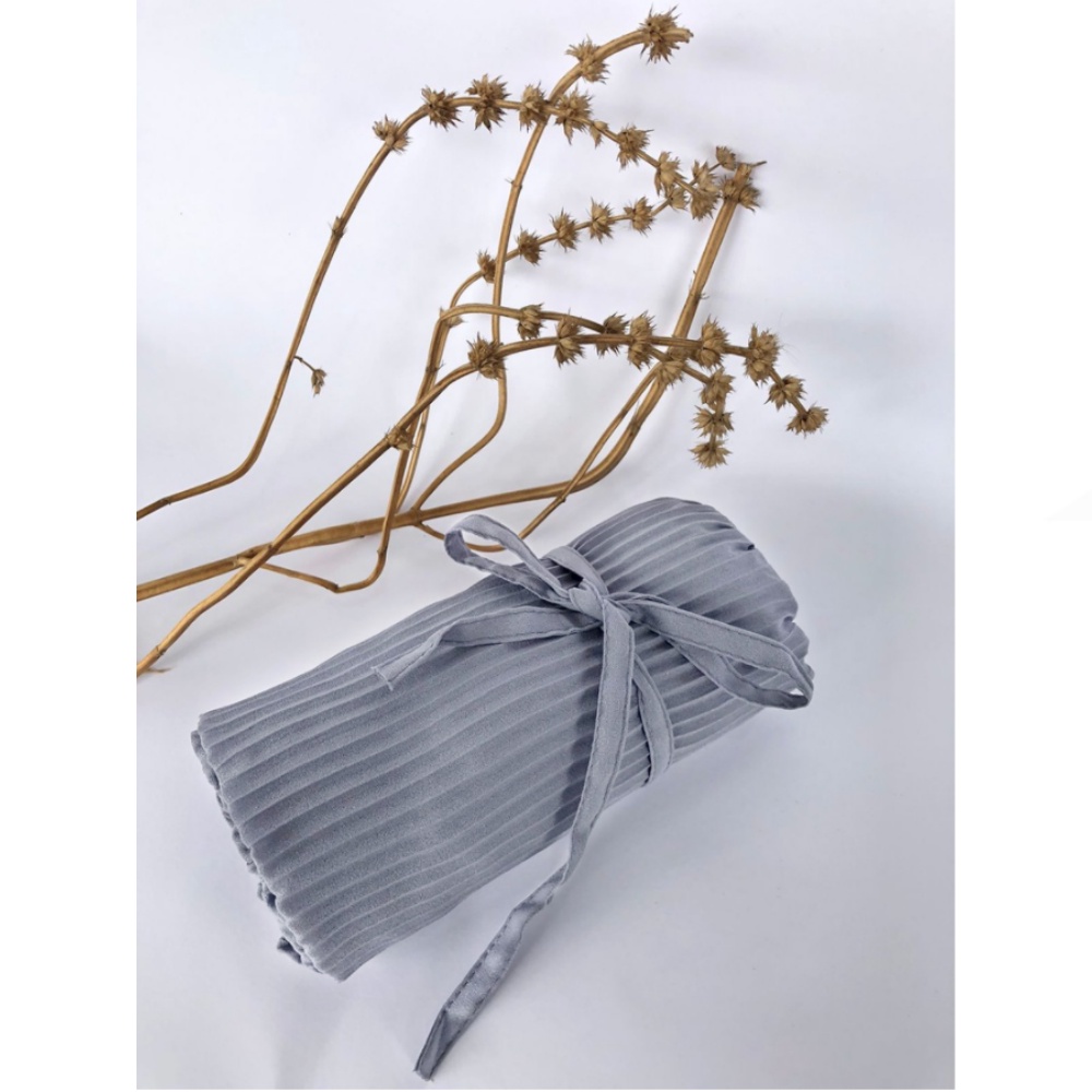 Bergo Maryam Plisket Full Premium PD 75 CM PB 80 CM TERMURAH-Silver