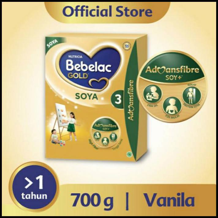 Bebelac Gold Soya 3 Susu Anak 1-3 Tahun Vanilla 700 Gr