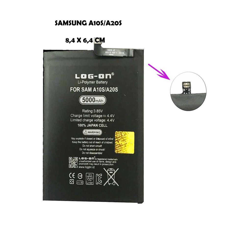 BATERAI Samsung A10S-A20S BATRE DOUBLE POWER BATTERY LOG-ON