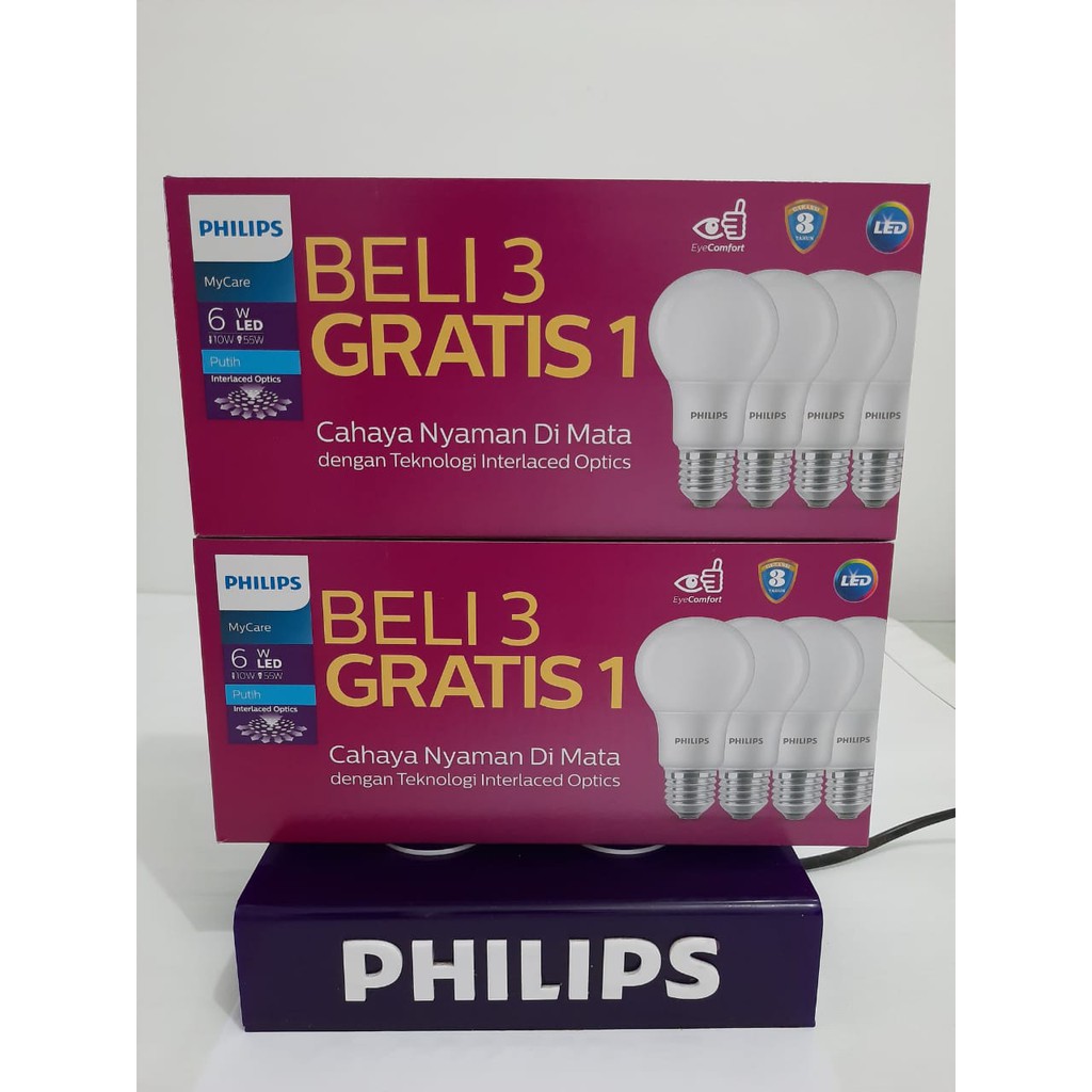 LAMPU PHILIPS LED 6 WATT PACK