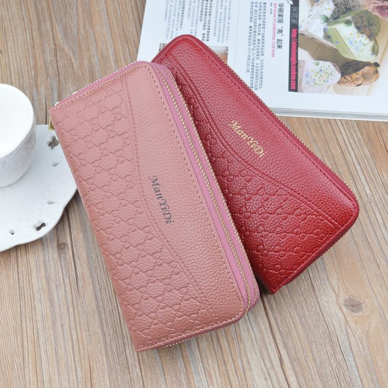 MANYIDI Dompet Wanita Panjang 2 Resleting Murah Import Premium Kulit S149