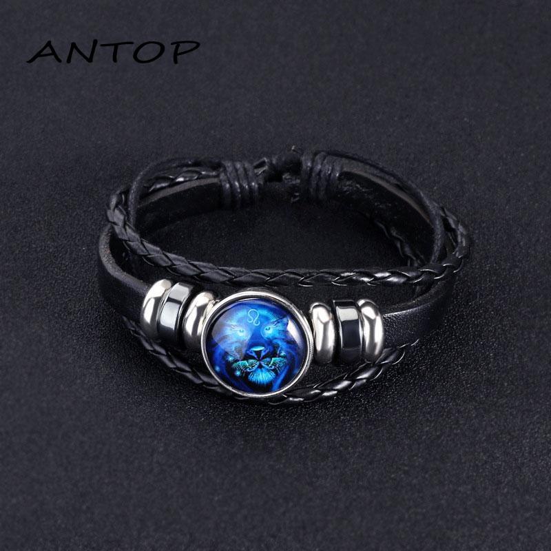 Gelang Tangan Luminous Motif Zodiak Untuk Pria / Wanita