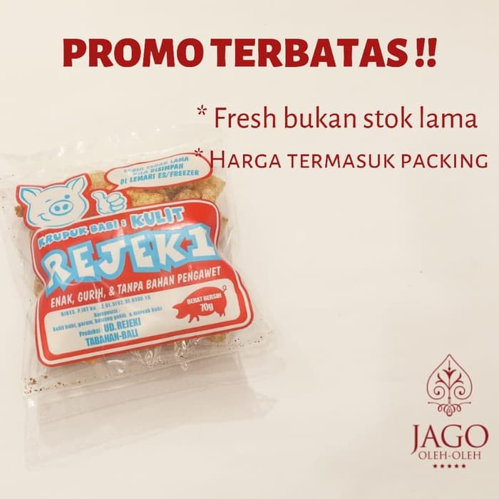 

Krupuk Rejeki Babi Kulit 75gr oleholeh enak dari Bali ~ kp1248