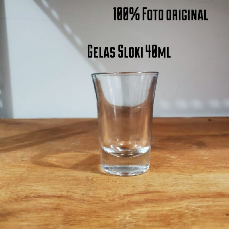 Jual Beli ≥6 Rp28k Gelas Sloki 40ml Sloki Kaca Kecil Shotter Glass Gelas Espresso 9811