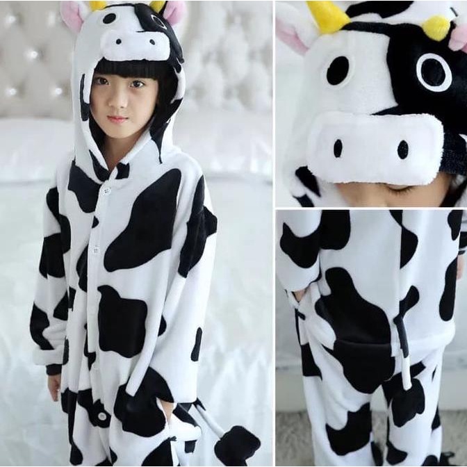BAJU ONESIE BONEKA SAPI COW (ANAK) PIYAMA KOSTUM