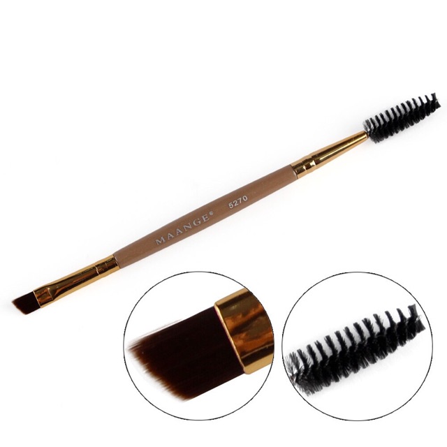 Maange Double Head Brush Pro Eye Lash Eye Brow Brush Cosmetic/mascara brush/kuas maskar/kuas alis