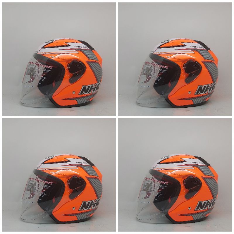 Helm Nhk R6 Se Glow Orange Flourecent/Silver