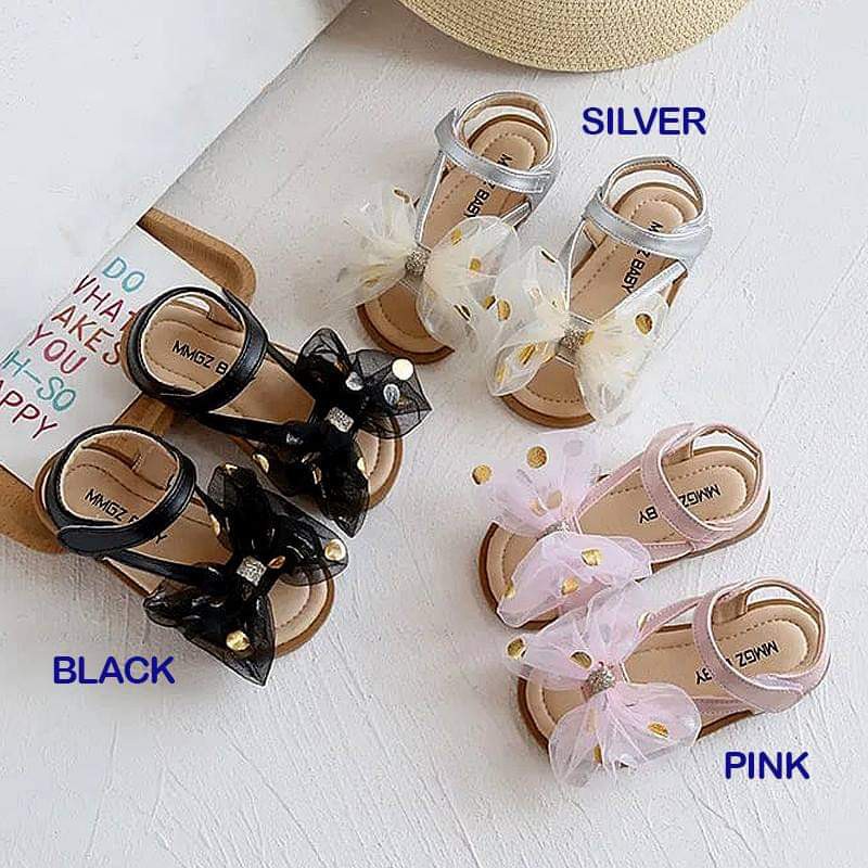 Sepatu Sandal Anak Perempuan Big Ribbon Polkadot