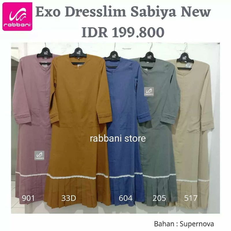 NEW GAMIS RABBANI EXO DRESSLIM SABIYA