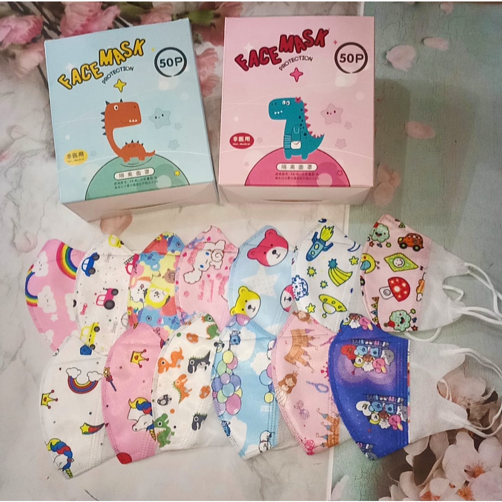 AZ Masker Duckbill BTS Anak Premium Quality Import