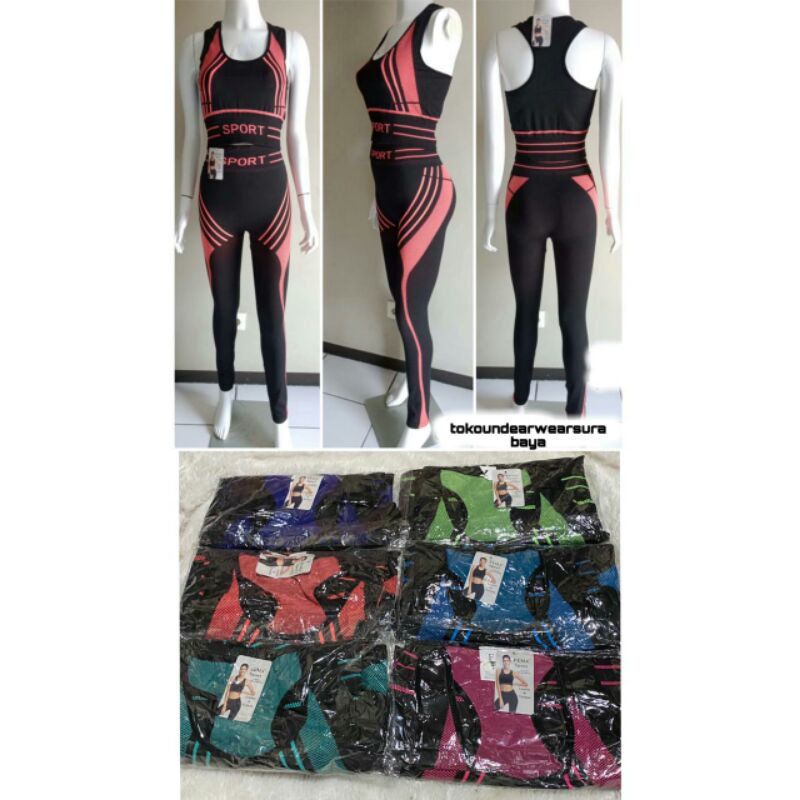 baju senam satu set /baju senam import satu set