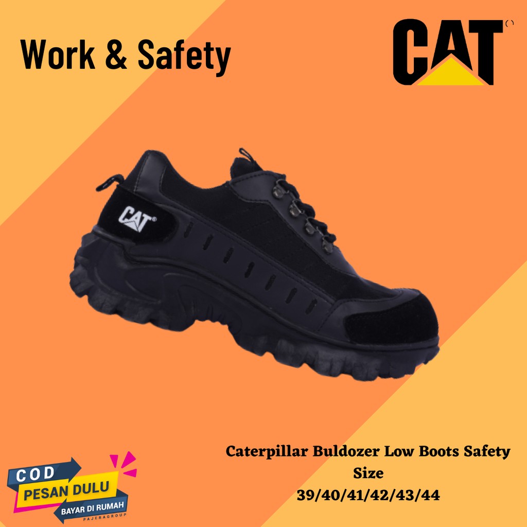 SEPATU CATERPILLAR BULDOZER SEPATU LOW BOOTS SAFETY PRIA UJUNG BESI - Bisa Bayar Di Tempat